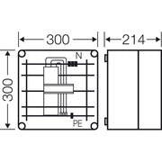 Hensel - Sammelschienengehäuse Mi 6202 mit Adapter 250A