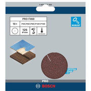 Bosch - Schleifpapierset PRO F460 Schleifblatt Set, 1609200165 125 mm G40 G60 G80