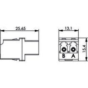 Telegärtner - LWL-Kupplung Durchführungskupplung 100007143 LC-Duplex MM+SM