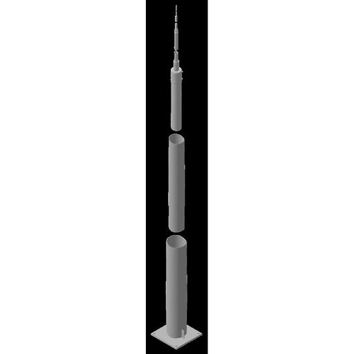 DEHN - Fangeinrichtung für Blitzschutz Tele-Blitzschutzmast TBM19.35MFP565 STTZN ÜFL 19,35m