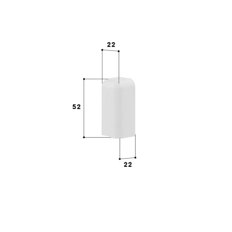 GGK - Endstück für Sockelleistenkanal SL-Endstück 20x50 alp 114930 rechts