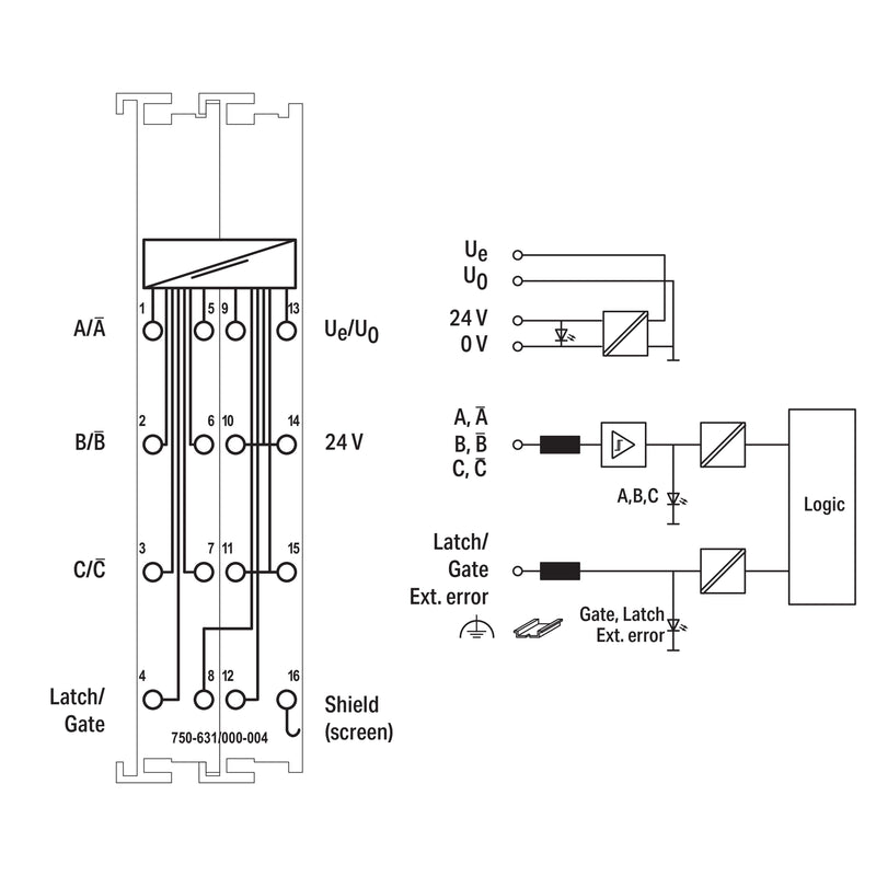 WAGO - Feldbus, Dez. Peripherie - Funktions-/Technologie-Modul InkrementalEncoderInterfa. 750-631/000-011 DC 5 24 V