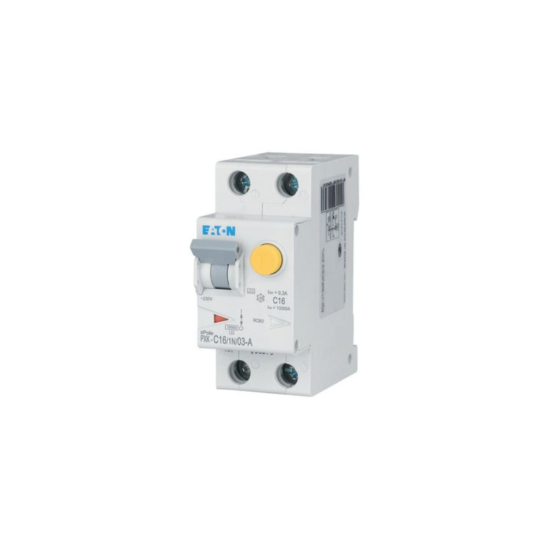 Eaton - Kombination FI-Schalter/Leitungsschutzschalter FI/LS-Kombischalter PXK-C16/1N/03-A C 16A 1p+N, 300mA