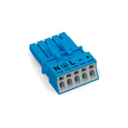 WAGO - Steckverbinder für steckbare Gebäudeinstallation Buchse 5-polig 890-1105 Kod. I,blau − 50 Stück