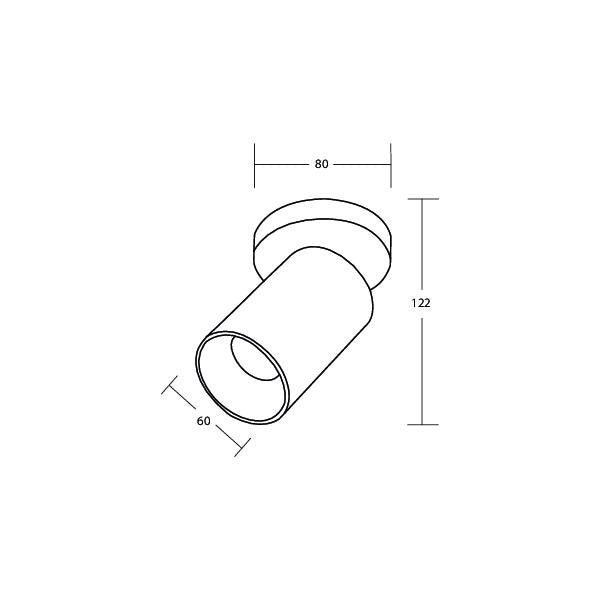 Brumberg Leuchten - Decken-/Wandleuchte Anbauleuchte 1x GU10 57121180