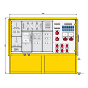 Walther Werke - Baustromverteiler Indus .u. Marktplatzvert. 83216300 mit Zählerplatz