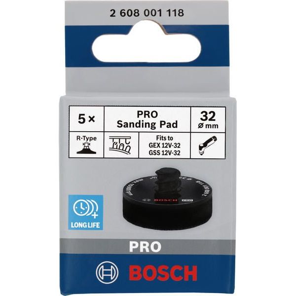 Bosch - Stützteller für Schleifwerkzeug PRO Schleifteller, 2608001118 32 mm, Klett