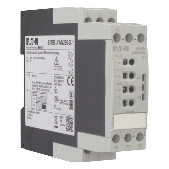 Eaton - Phasenüberwachungsgerät Phasenwächter EMR6-AWN280-D-1 180-280VAC 50/60Hz  − 1 Stück
