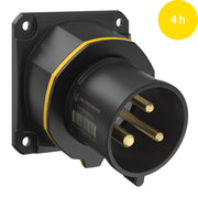 Walther Werke - CEE-Gerätestecker (IEC 60309) CEE NEO Anbaugerätestecker FW733304CC schräg 32A 3P 4h