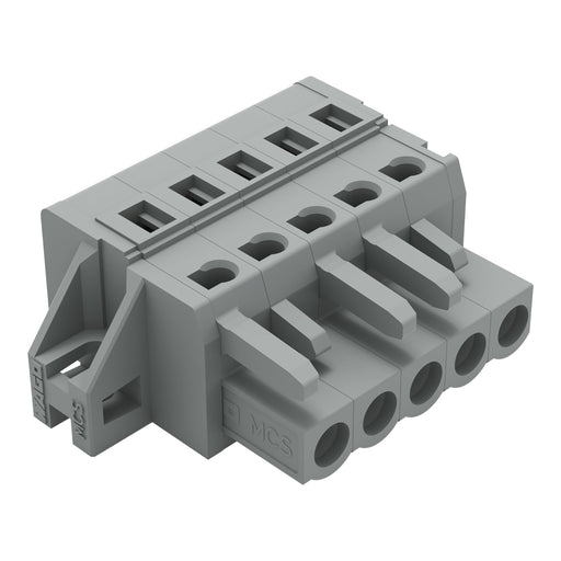 WAGO - Kabelsteckverbinder für Leiterplattensteckverbinder 1-Leiter-Federleiste 231-105/031-000 CAGECLAMP,2,5 mm²,gr − 50 Stück