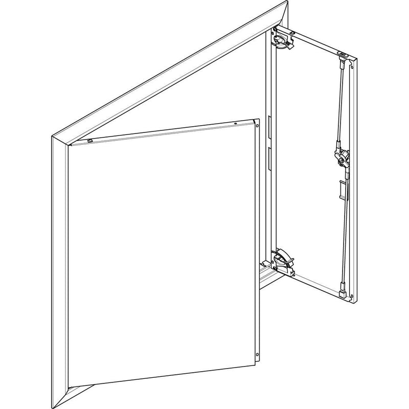 ABN - Tür/Bedientableau (Schaltschrank) Blendrahmen mit Volltüre GBRU36T f.Flachvert.,3x6reih
