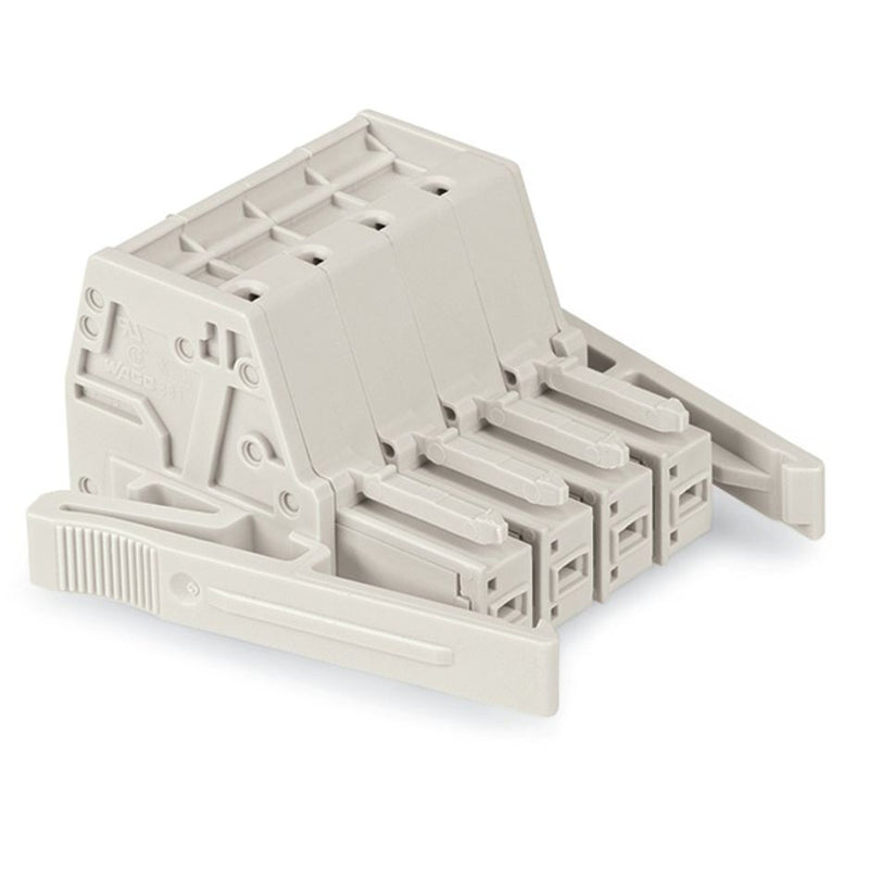 WAGO - Ein- und mehrpolige Klemmenleiste 1-Leiter-Federleiste 831-3104/037-9037 CAGECLAMP,10mm²,lgr − 12 Stück