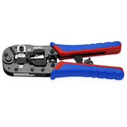 Knipex - Presswerkzeug Kabelschuhe/Verbinder, Aderendhülsen, Schirmanschluss Crimpzange 97 51 13 SB − 1 Stück