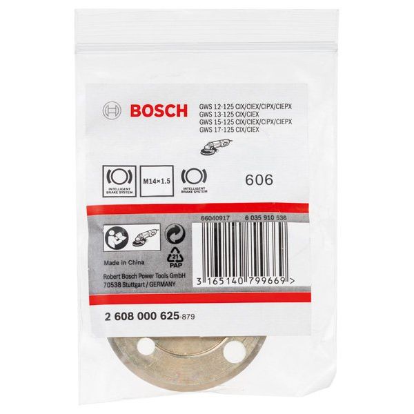 Bosch - Systemzubehör für Schleifen/Polieren (Akku/elektrisch/Druckluft) Spannmutter M14x1.5mm 2608000625 Feingewinde