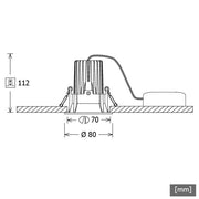 LTS Licht&Leuchten - Downlight/Strahler/Flutlicht LED-Einbaustrahler VTRS 10.0540.60 si 4000K, silber