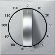 Merten - Abdeckung/Bedienelement für Installationsschalterprogramme Zentralplatte alu 539260 f. Zeitsch.-Einsatz