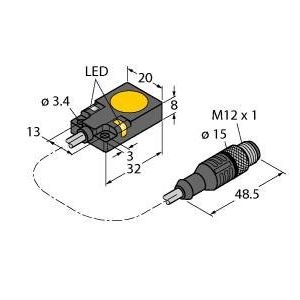 Turck - RFID-Lesegerät Schreib-Lese-Kopf HF TB-Q08-0.15-RS4.47T