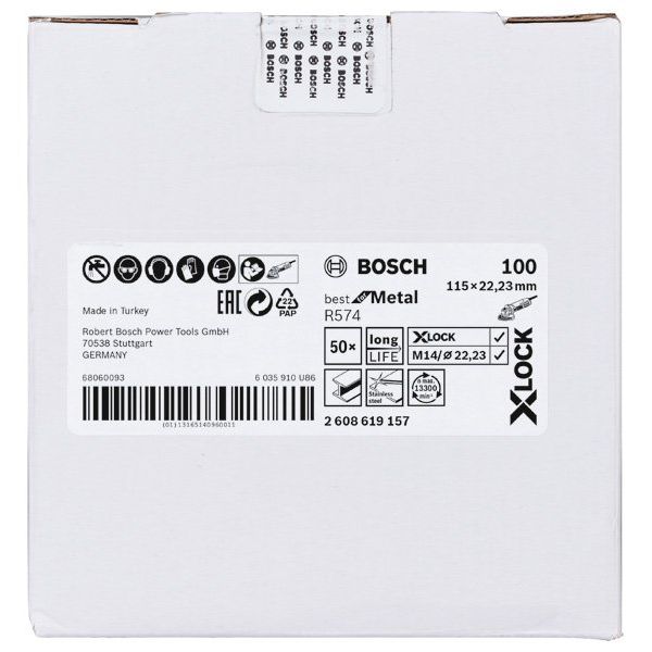 Bosch - Trenn-/Schleifscheibe PRO R574 X-Lock 2608619157 Fiberscheibe 115 mm