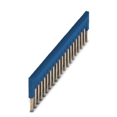 Phoenix Contact - Querverbinder/Brücker für Reihenklemme Steckbrücke FBS 20-4 BU 20-polig, blau − 10 Stück