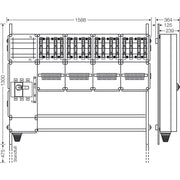 Hensel - Verteilerschrank für Energieversorgung Ladeverteiler Mi EV 22kW 16000 f.16 Ladep. a 22kW