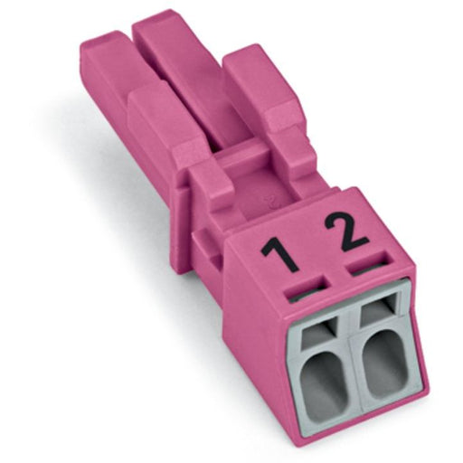 WAGO - Steckverbinder für steckbare Gebäudeinstallation Buchse 2-polig 890-282 Kod. B,pink − 50 Stück