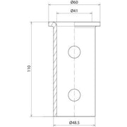 DEHN - Zubehör/Ersatzteile für Erdung und Blitzschutz Adapter D50/40mm AD 50 40 L110 STTZN L110mm St/tZn