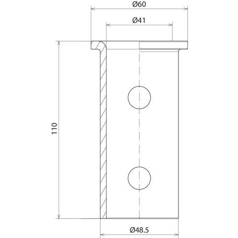 DEHN - Zubehör/Ersatzteile für Erdung und Blitzschutz Adapter D50/40mm AD 50 40 L110 STTZN L110mm St/tZn