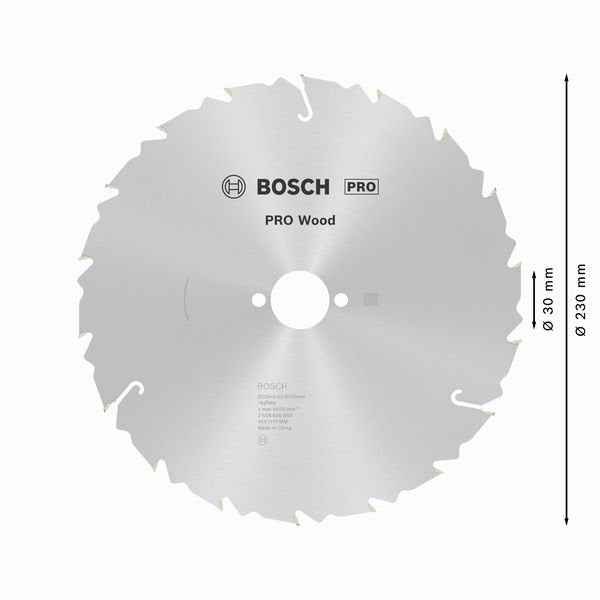 Bosch - Kreissägeblatt PRO Wood Kreissägeblatt, 2608640804 230 x 2,4 x 30 mm