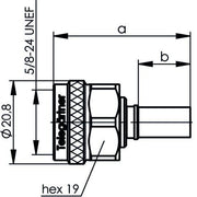 Telegärtner - Koax-Steckverbinder N-Kabelstecker cr/cr 100023919 G42 (2.7/7.1)