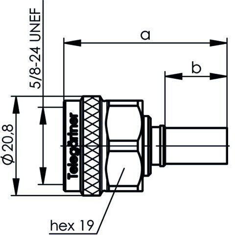 Telegärtner - Koax-Steckverbinder N-Kabelstecker cr/cr 100023919 G42 (2.7/7.1)