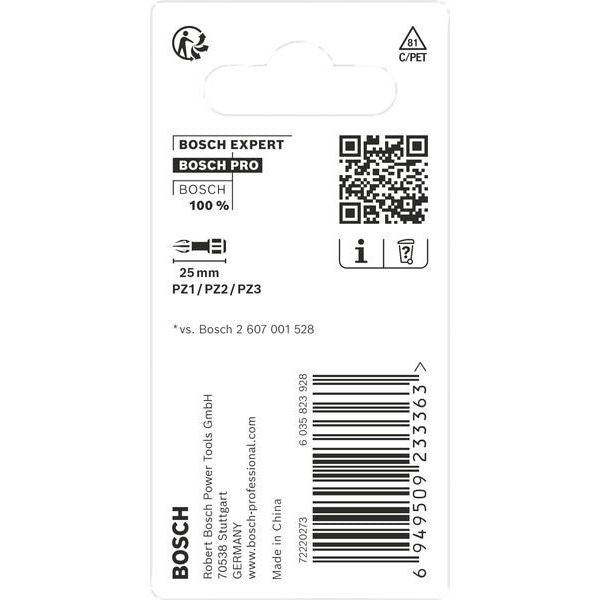 Bosch - Bit PRO PZ Impact Bit 2608522471 Set, 25 mm, 3-tlg