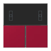 Jung - Abdeckung/Bedienelement für Installationsschalterprogramme Tastensatz 3fach LC 4093 TSA 229 rouge carmin