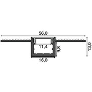 Radium Lampenwerk - Zubehör/Ersatzteile für Lichtschlauch/-band Aluprofil m.Abdeckung 1m FXZA4564 grau