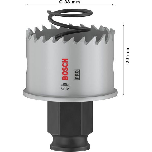 Bosch - Lochsäge PRO Sheet Metal PC Plus 2608594450 Lochsäge, 38 mm