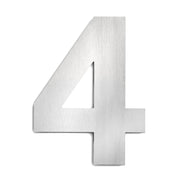 CMD Creativ - Beschriftung Buchstaben/Zahlen Hausnummer 4 Groß GHN-4 Edelstahl, 25 cm