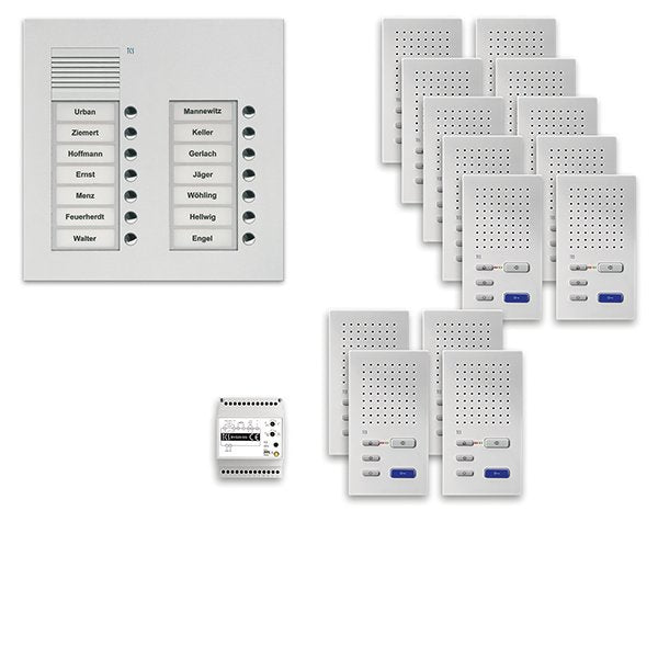 TCS Tür Control - Türsprech-Set Audio Außenstation Pack 14 PPUF14/2-EN/02 PUK 2reihig14Tast.UP