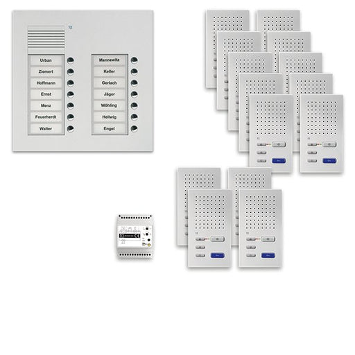 TCS Tür Control - Türsprech-Set Audio Außenstation Pack 14 PPUF14/2-EN/02 PUK 2reihig14Tast.UP