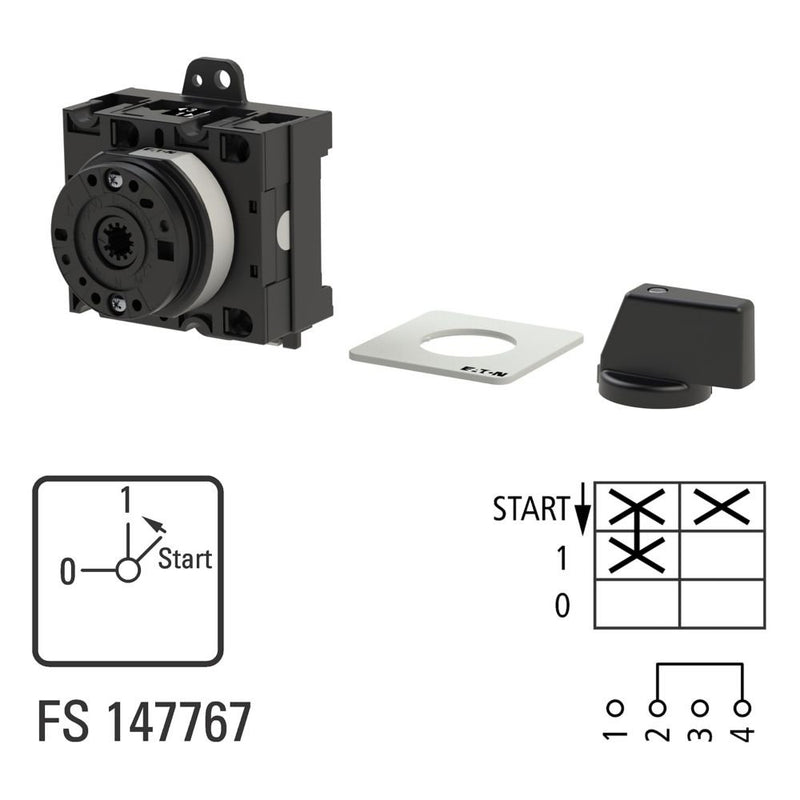 Eaton - Steuerschalter Basisschalter T3-1-15511/XZ 2Kontakte 32A 90Grd