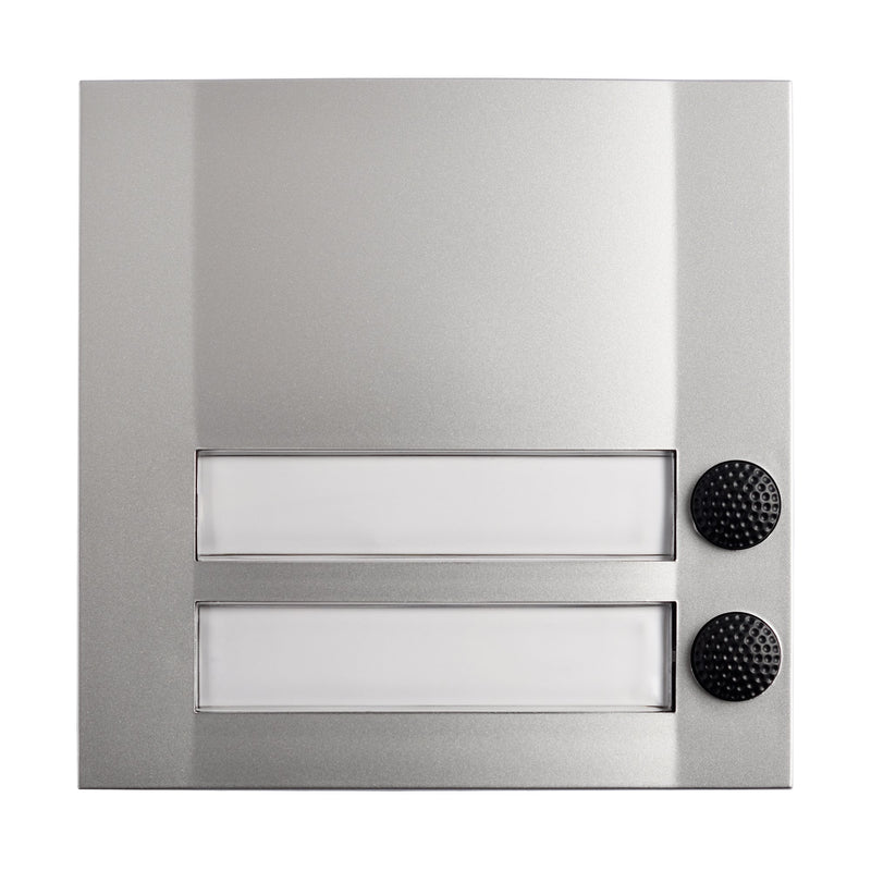 Grothe - Klingeldrücker Klingeltaster 2fach DOMOLUX DUO SIM/SW 90x90x18,5mm, sil/sw