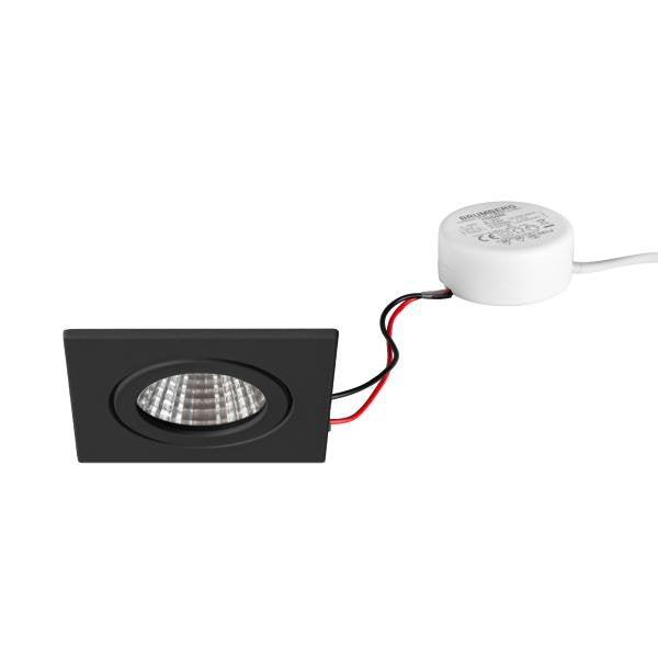 Brumberg Leuchten - Downlight/Strahler/Flutlicht LED-Einbaudownlight 230 V 40376083 3000K, quadr