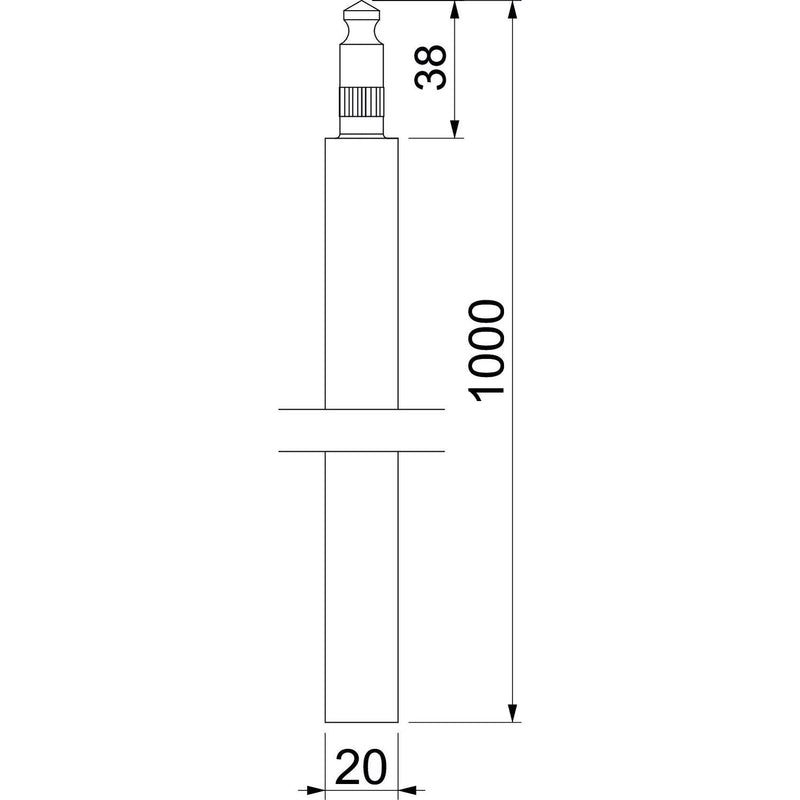 OBO Bettermann - Staberder/Tiefenerder Staberder 219 20 BP V4A/1,0m VA, 1.4401 − 5 Stück
