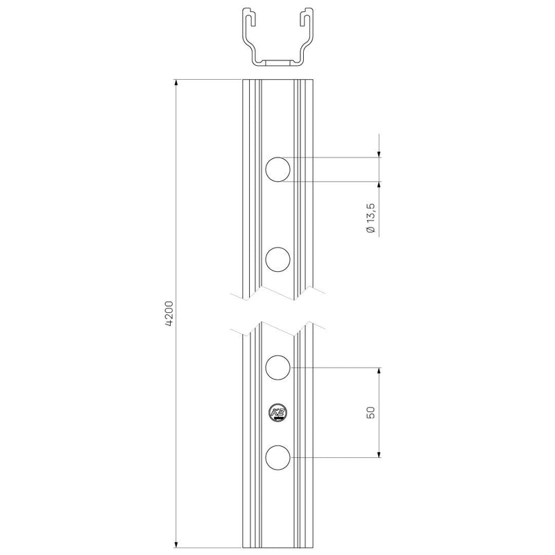 K2 - Solar-Montageprofil PerfoRail M 4.20 m 2004698