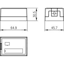 Telegärtner - Kommunikationsanschlussdose Kupfer Modul-Aufnahme 1-fach 100021371 46x64, aws − 5 Stück