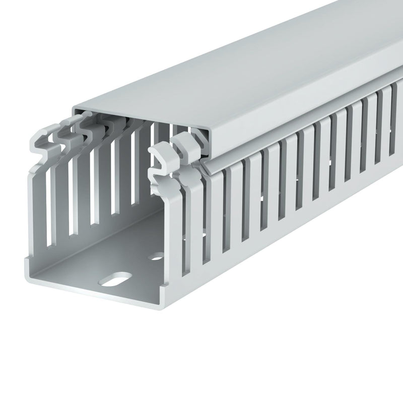 OBO Bettermann - Verdrahtungskanal halogenf LKVH 50050 hfr, 50x50x2000, lgr − 36 Meter