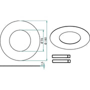 Brumberg Leuchten - Mechanisches Zubehör/Ersatzteile für Leuchten Reduzierring 81015070 Außen-Durchm. 180mm