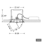 LTS Licht&Leuchten - Downlight/Strahler/Flutlicht LED-Einbaustrahler ORYO-R 101.930.25 sw 3000K