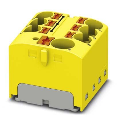 Phoenix Contact - Durchgangs-Reihenklemme Verteilerblock PTFIX 10/6X4 YE − 8 Stück