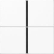 Jung - Abdeckung/Bedienelement für Installationsschalterprogramme Tastensatz 4-fach aws A 404 TSA WW komplett − 1 Stück