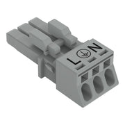 WAGO - Steckverbinder für steckbare Gebäudeinstallation Buchse 3-polig 890-243/060-000 Kod. B,grau − 50 Stück