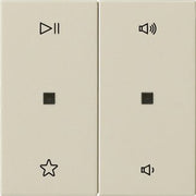 Gira - Bedienelement intelligent Wippe 2f Audiostrg System 538401 55 Cremeweiß